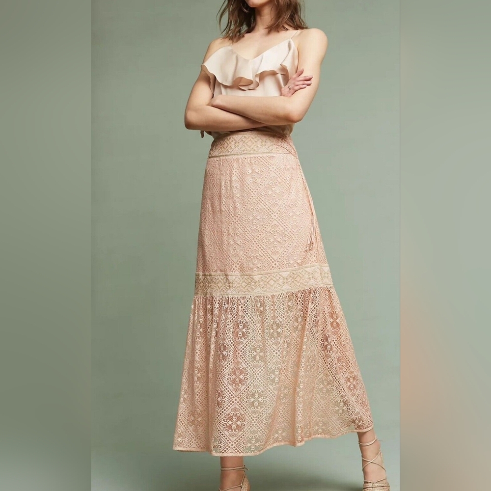 NWT Anthropologie Queen And Pawn Lace Skirt Sz M